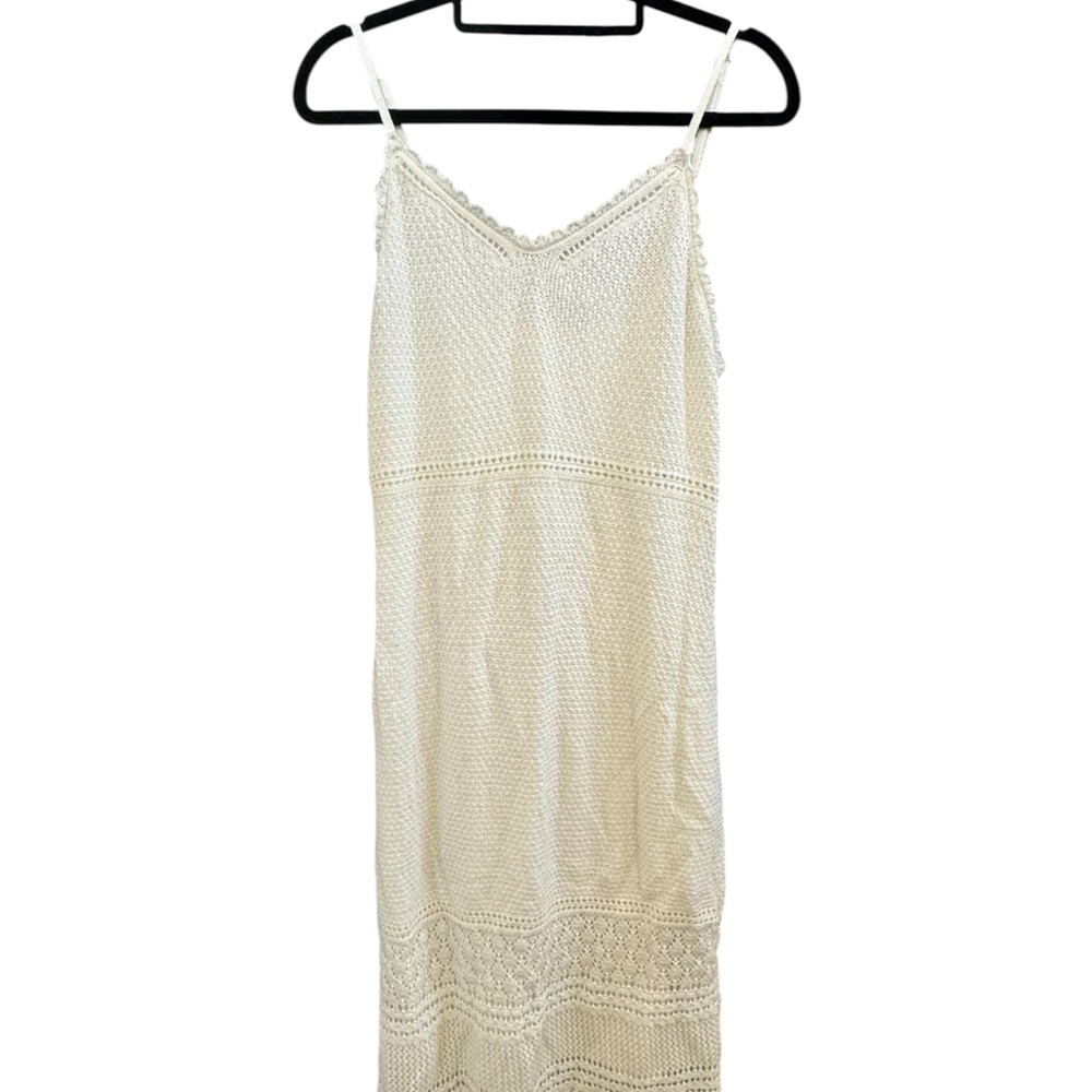 White crochet sleeveless dress Freshman 1996 size Large